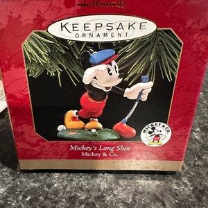 KEEPSAKE the Label Red and Blue Mickey Ornament